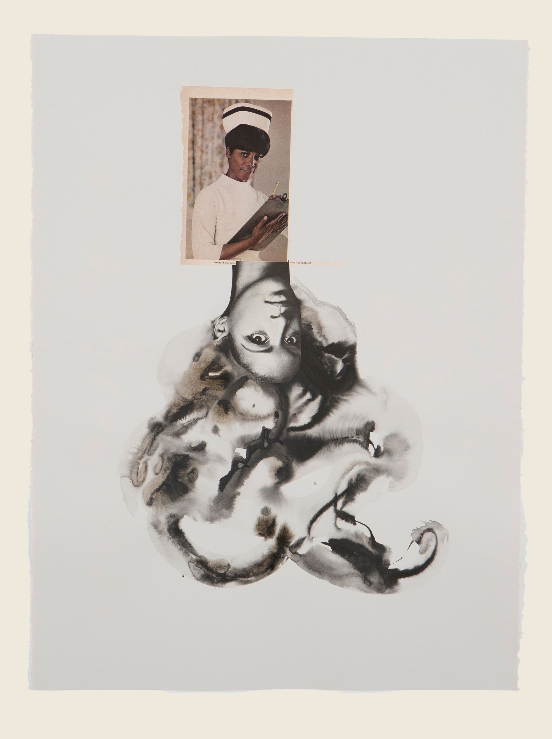 Collage and ink on paper - 30 x 21 5/8 in (76.2 x 54.9 cm) Miss Bettye, 2013