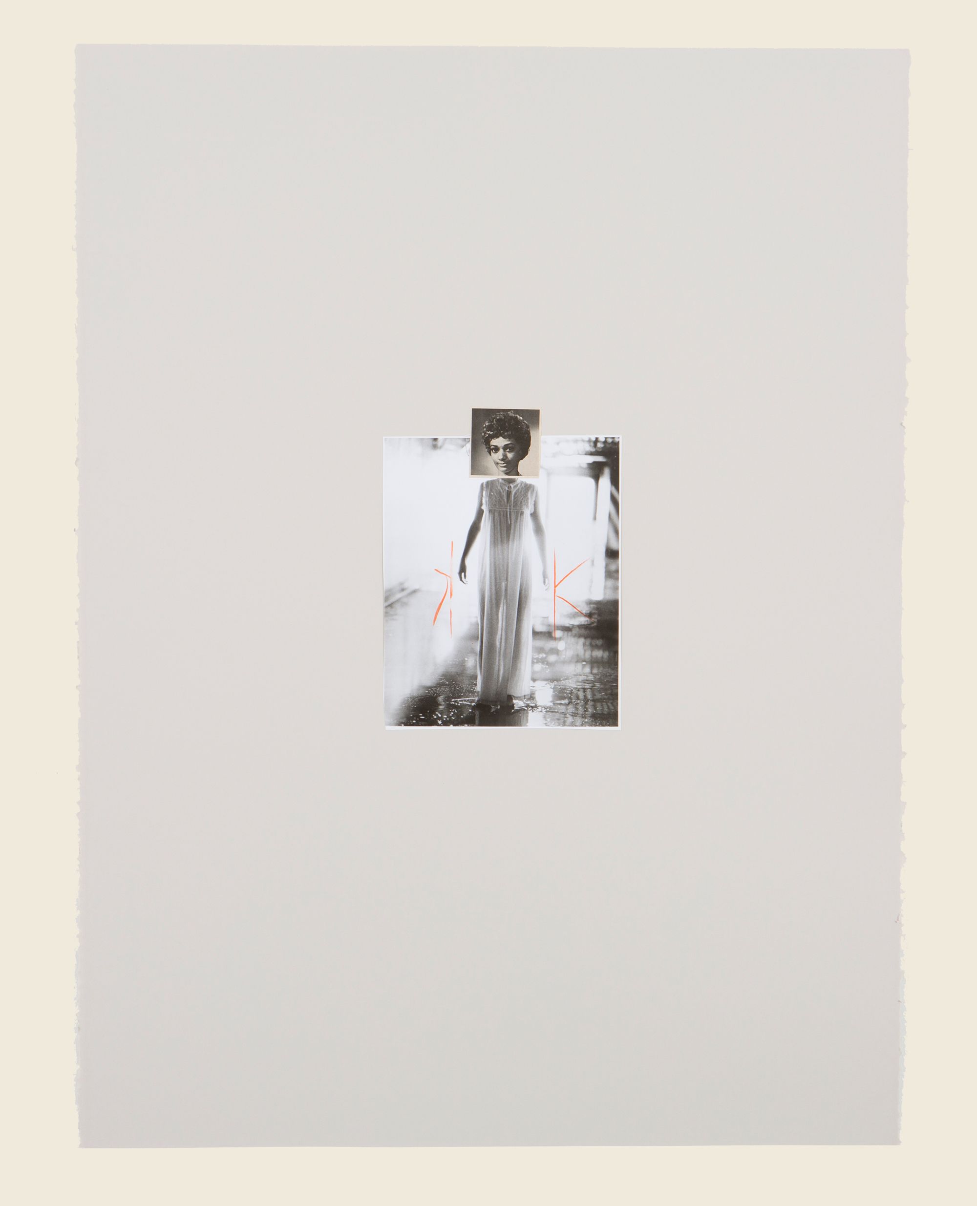 Found photograph and collage on paper - 29 1/2 x 21 5/8 in (74.9 x 54.9 cm) Nightmare, 2013