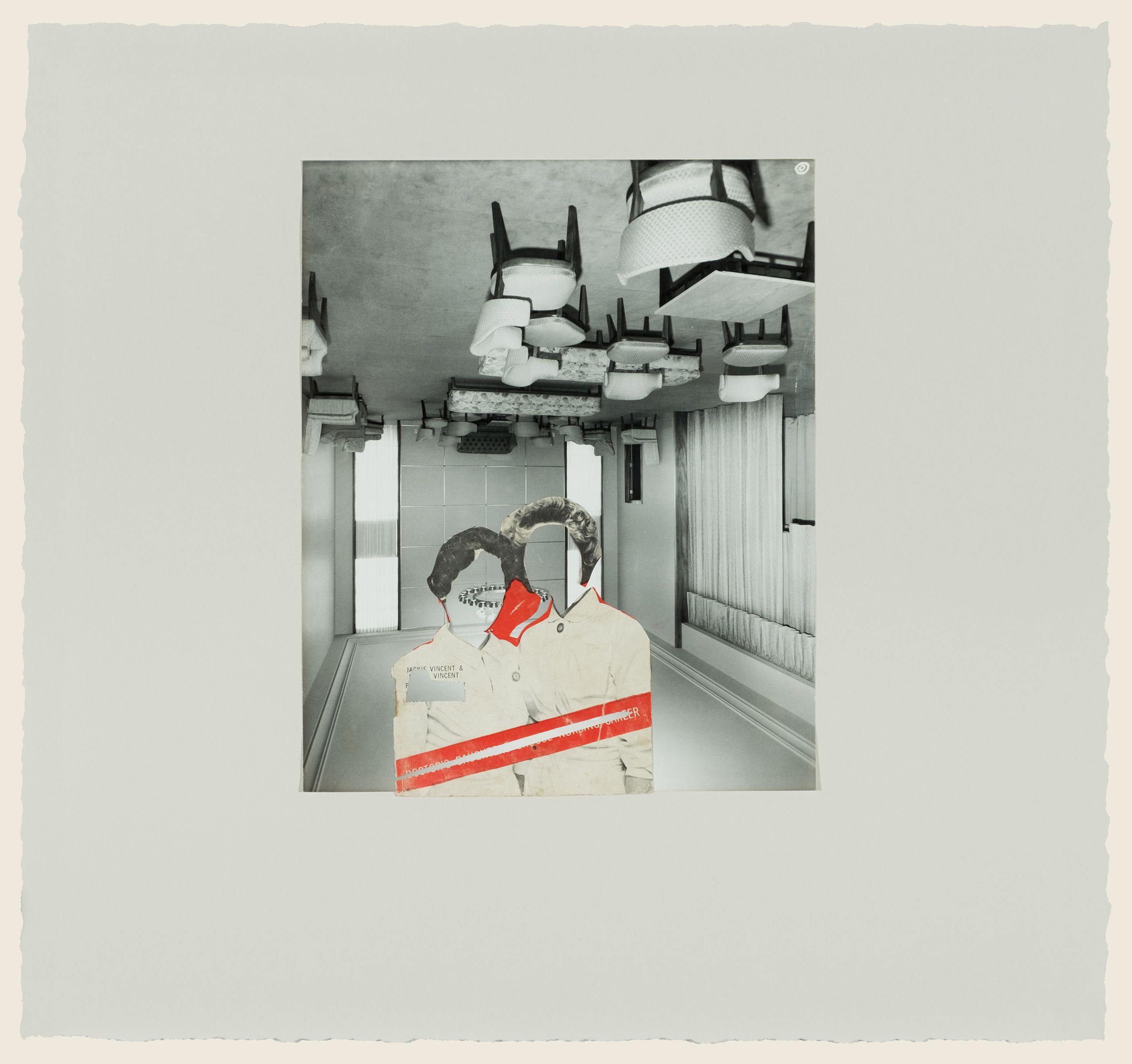 Found photograph and collage on paper - 30 x 21 5/8 in (76.2 x 54.9 cm) Paris, 2013