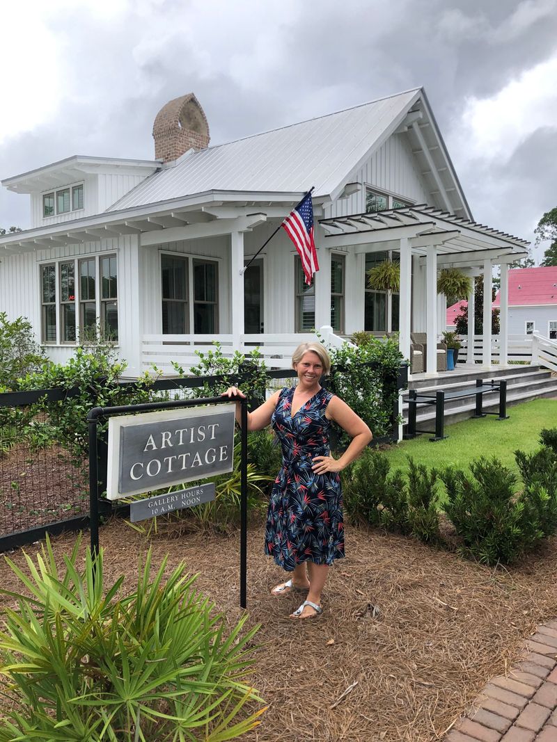 Leigh Webber at the artist cottage at Montage Palmetto Bluff