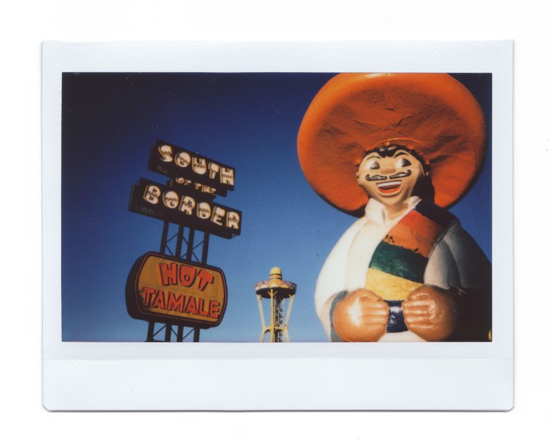 The South of the Border sign on Instax instant film