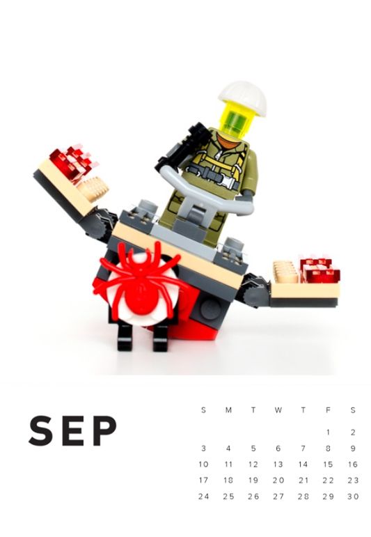 An original LEGO sculpture from The ART of LEGO Calendar