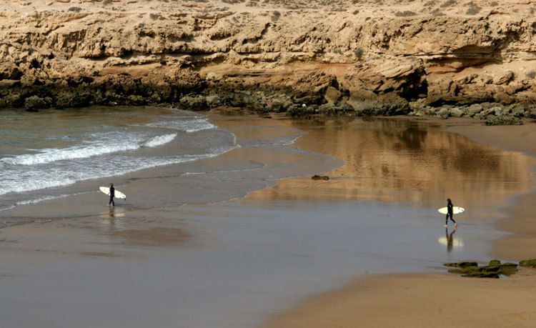 Low tide. Tamri. Morocco