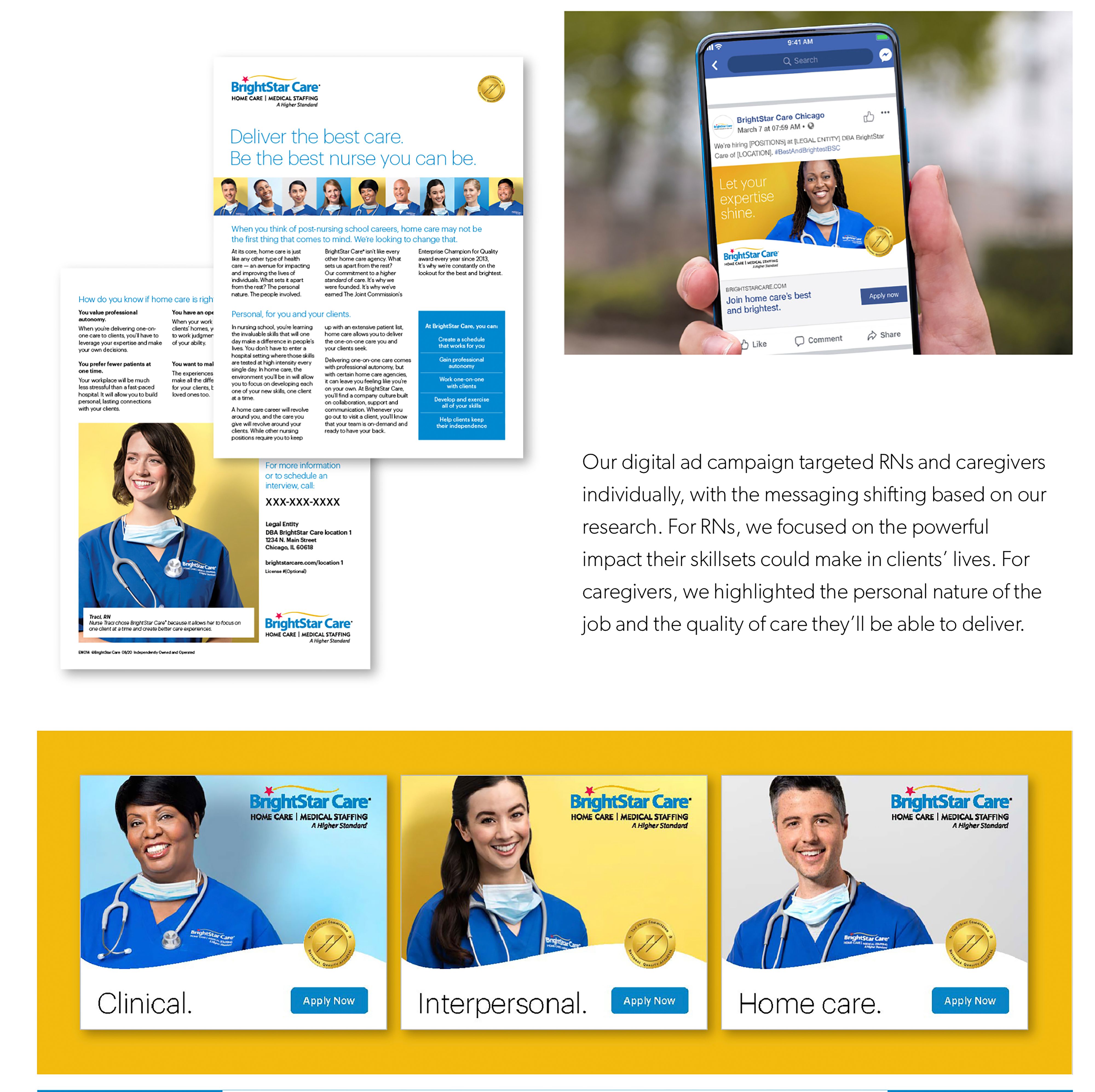 Brightstar care ad campaign.