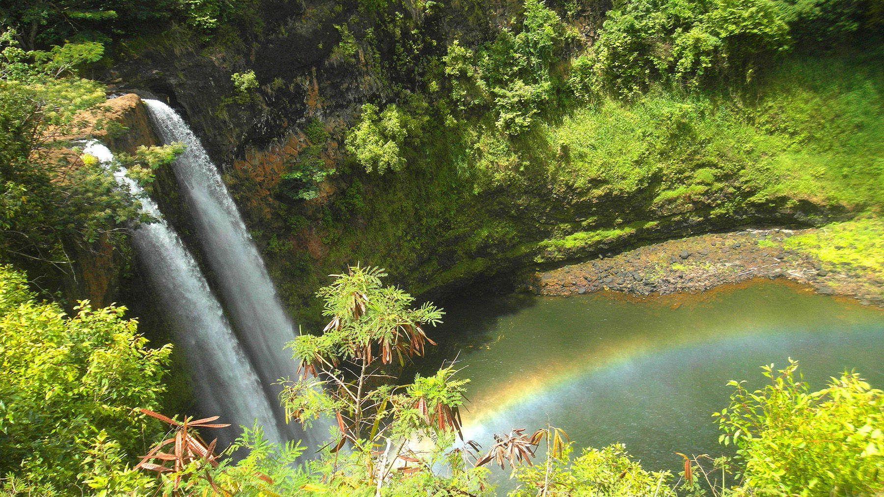 Digital PhotographKauai Island, Hawaii Waterfall of Rainbows