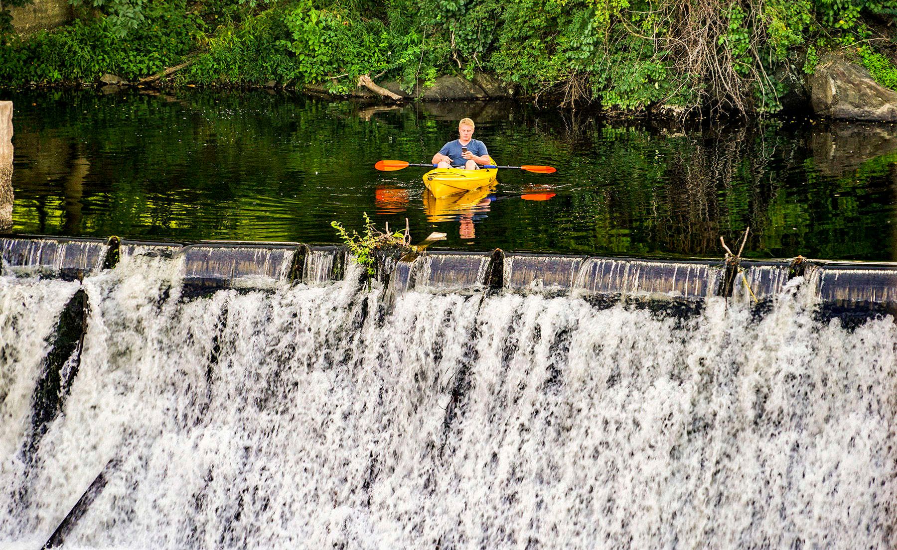 Digital PhotographCollinsville, CT Man in a Kayak