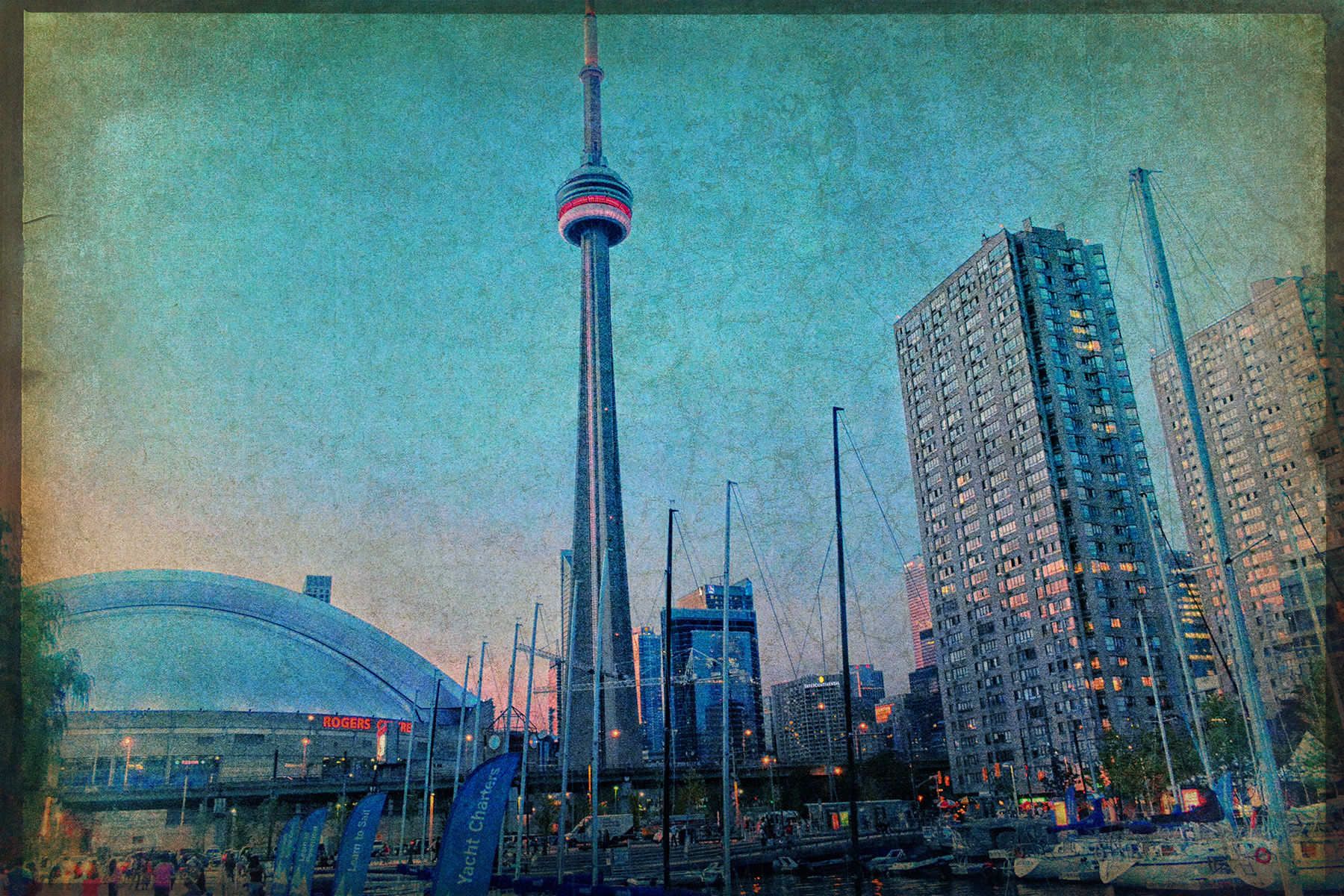 Digital Textured PhotographToronto, Ontario, Canada Toronto Skyline