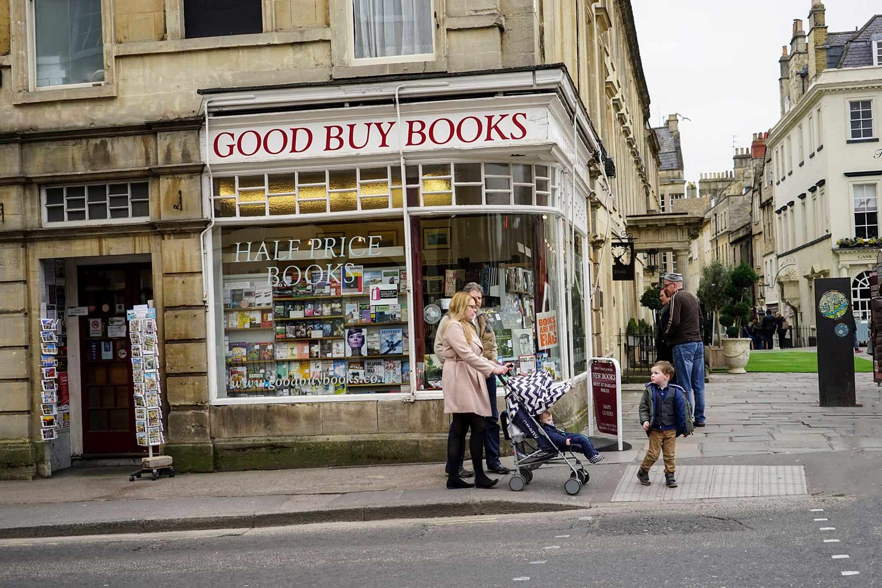 Digital PhotographBath, England, UK Family Time near the Bookstore