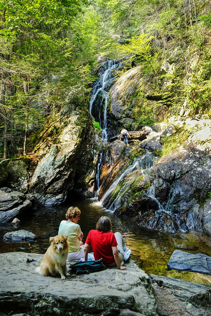 Digital PhotographNorfolk, CT Friends by the Waterfall