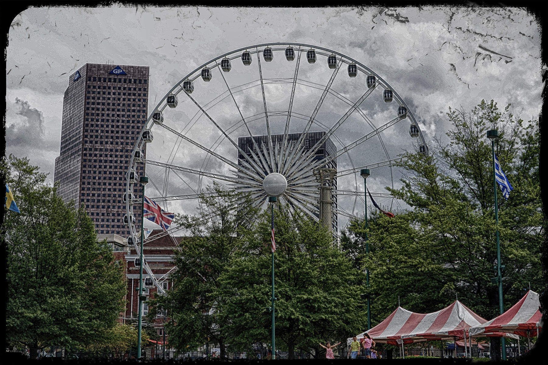 Digital Textured PhotographAtlanta, GA The Ferris Wheel