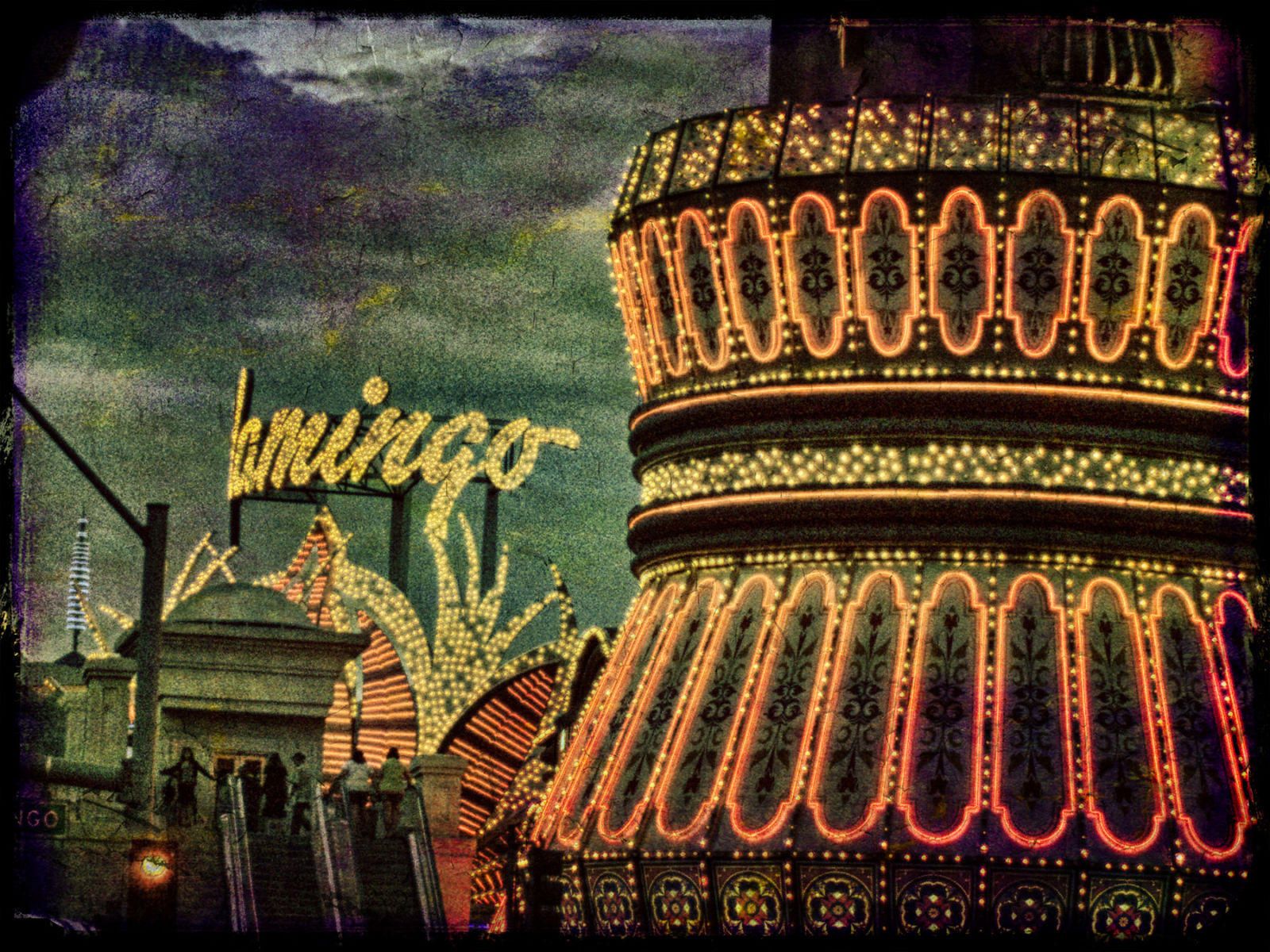 Digital Textured PhotographLas Vegas, Nevada Hotel of Lights