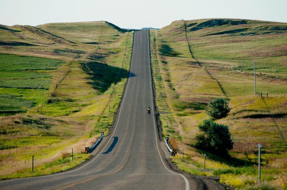 Montana is a big place, and can seem even bigger when you are riding acrosss it, one pedal stroke at a time. Montana was just one stop on a cross-country bike ride by New York Times reporter Bruce Weber. Photographed Circle, MT for the New York Times. MONTANA IN SLOW MOTION