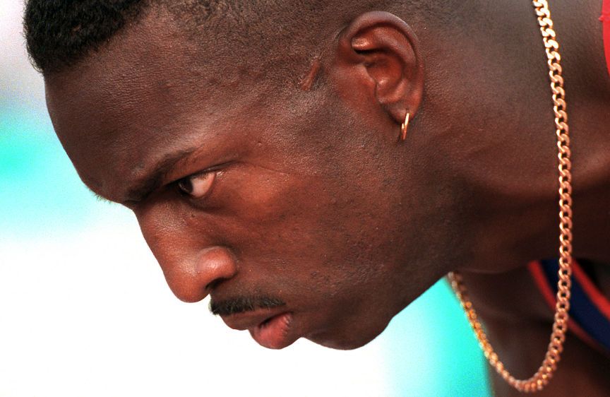 Sprinter Michael Johnson became the star of the Atlanta Summer Olympic Games by becoming the first male in Olympic history to win gold in both the 200-meter and 400-meter events.  His world record in the 200-meter event, set that summer, stood for 12 years. MICHAEL JOHNSON