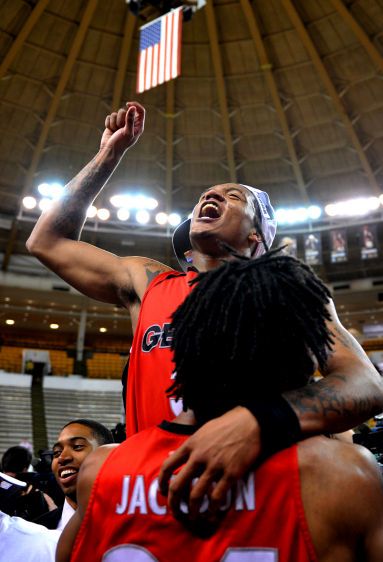 The University of Georgia celebrates a trip to the NCAA Mens Basketball Tournament. NCAA BIRTH
