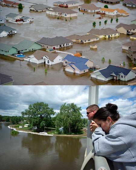 Scenes from the historic flooding of Minot, ND in the spring of 2011, due to the rising Souris River, where thousands were chased from their homes. Photographed for the New York Times. HISTORIC FLOODING