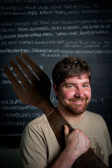 Chef Billy Allin at his restaurant, Cakes & Ale. Photographed for the New York Times. CHEF BILLY ALLIN