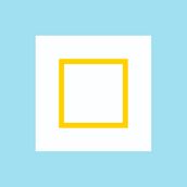 SQUARES Ice Blue/White/Yellow