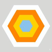 HEXAGON Gray/Tangerine