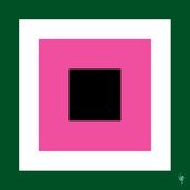 SQUARES Hunter/Pink/Black