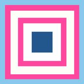 SQUARE MAZE Pale Blue/Hot Pink