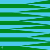 SHARDS AND STRIPES Green/Sky