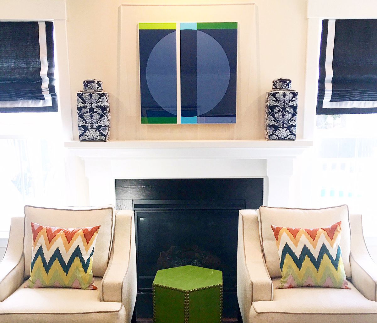 Photograph in acrylic frame with border, Interior by Julianne Taylor Style MAIN LINE No. 28