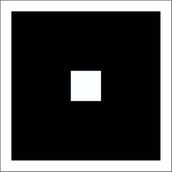 SQUARE with SMALL SQUARE Black