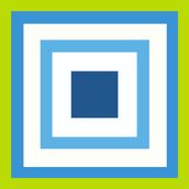 SQUARE MAZE Chartreuse/Blue