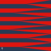 SHARDS AND STRIPES Red/Marine