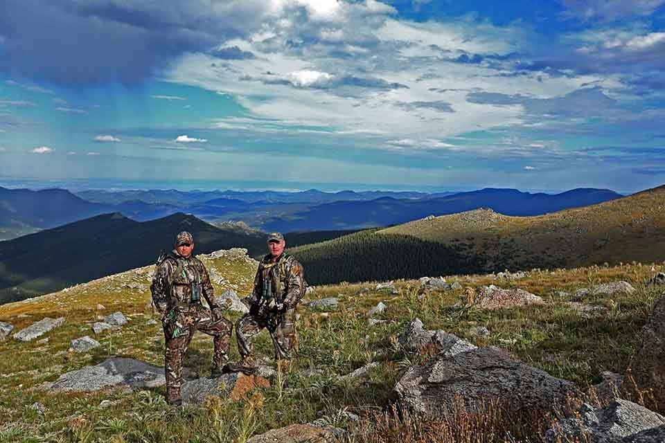 Bow and arrow hunters prepare to go into the woods to hunt deer and elk