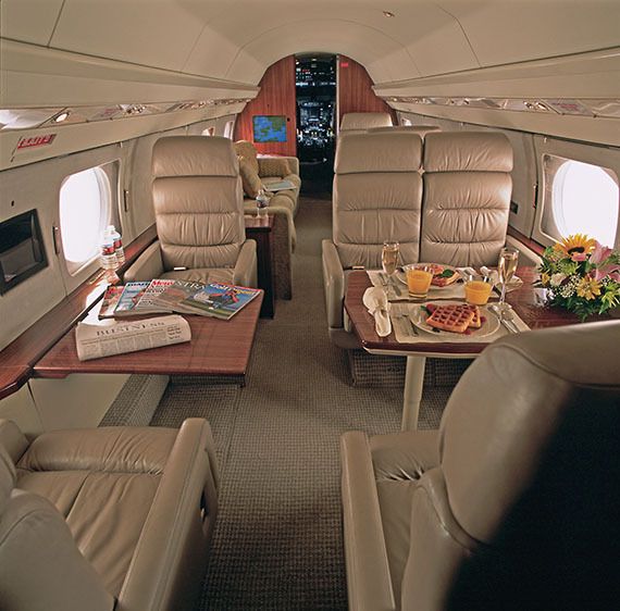 Interior of Gulfstream jet