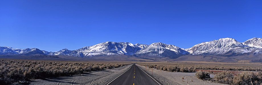 Off Highway 395 near Mono Lake, California looking west