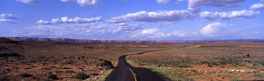 Utah desert road in red rock country