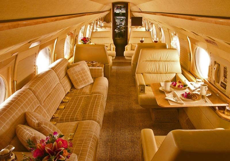 Interior of Gulfstream jet