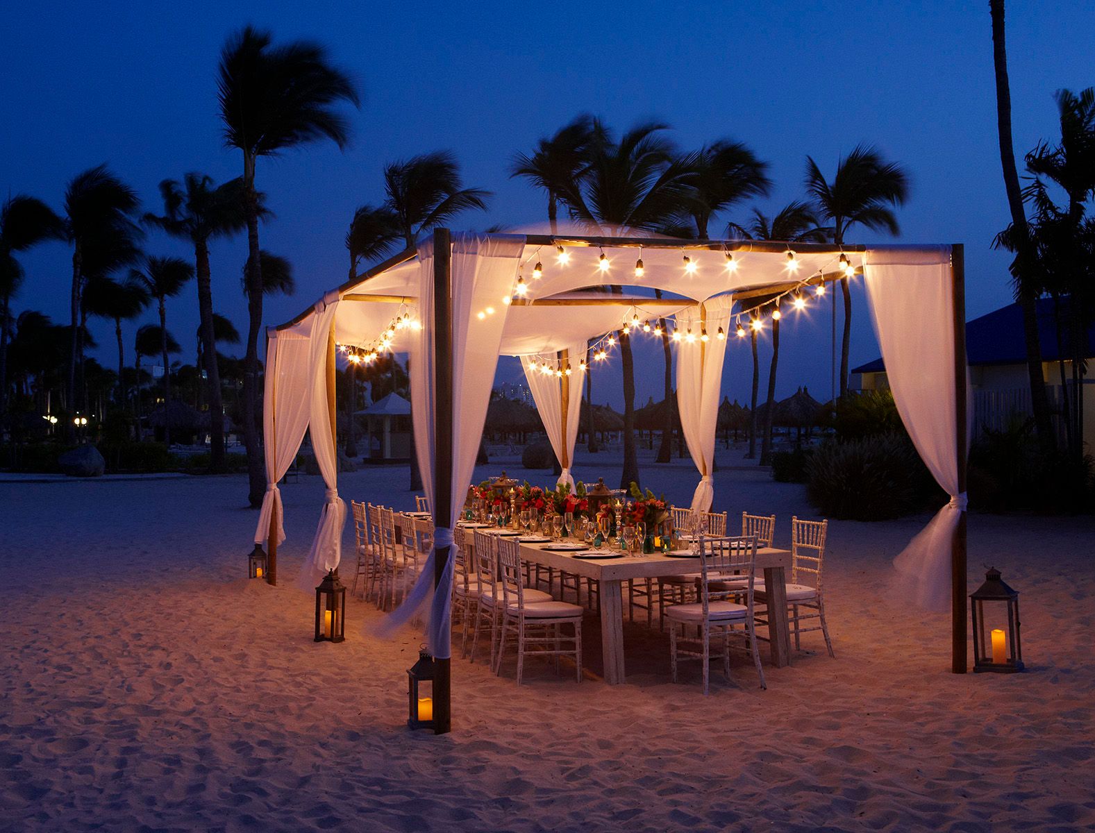 Destination Wedding Table Setting Aruba Marriott
