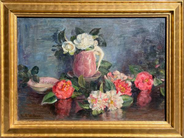 Emma Cheves Wilkins Camellias on a Tablet