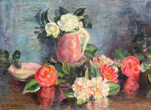 Emma Cheves Wilkins Camellias on a Tabletop