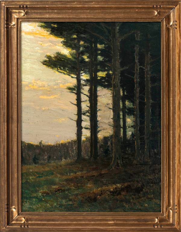 Charles Warren Eaton Pines at Sunset framed