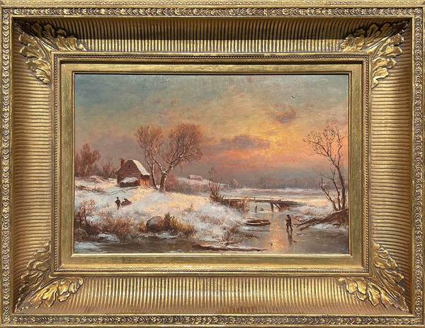 Régis François Gignoux Winter Snow Scene