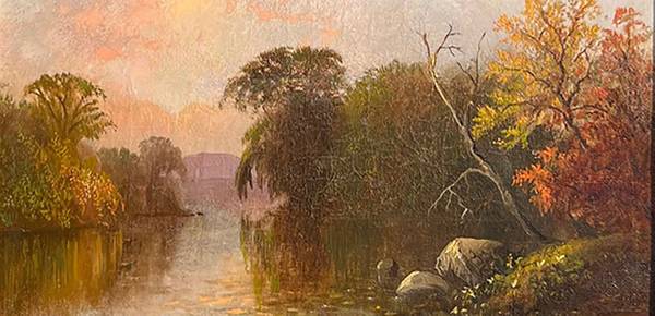 Charles Day Hunt Autumn River Landscape