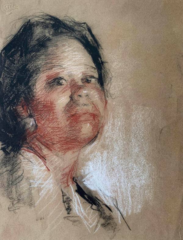 Mary Lane McMillan (1883-1976) Study for Nurse, c. 1967
Pastel on paper
12 3/4 x 10 inches Mary Lane McMillan Study for Nurse unframed
