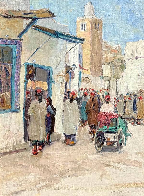 Jane Peterson North African Street Scene, c.1910