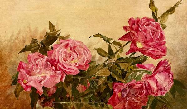 Marion "Minnie" Robertson Beers Brush Roses