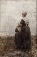 CHARLES YARDLEY TURNER (1850—1919)
Saying Goodbye, 1881
Oil on canvas
27 x 17 inches
Signed with initials “C.Y.T” and dated ’81 lower left Charles Yardley Turner Saying Goodbye Unframed