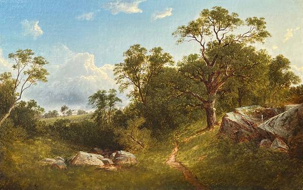 David Johnson Landscape with Mansion, 1863