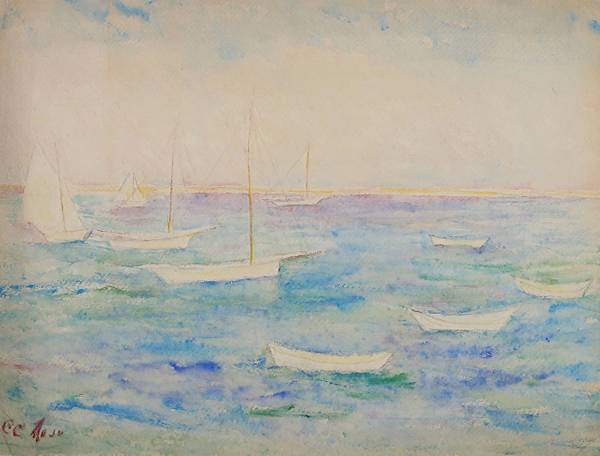 Carolyn Campbell Mase Boats in the Harbor 