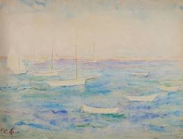 Carolyn Campbell Mase Boats in the Harbor 