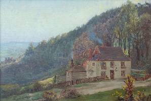 Anna Mary Richards Brewster (1870-1952) The Weald, Cambridge England, 1899 Oil on board 9 x 13 inches Signed lower right Anna Mary Richards Brewster The Weald, Cambridge England, 1899