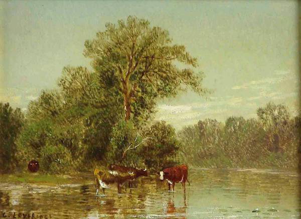 Clinton Loveridge (1824-1915)
Summer
Oil on board
4 x 5 ½ inches
Signed lower left Clinton Loveridge Summer unframed