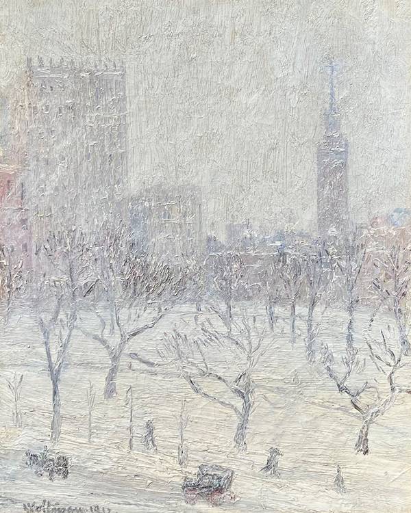 Harry Franklin Waltman Washington Square Winter Snow